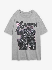 Marvel X-Men '97 Gambit Rogue Kiss Womens Oversized T-Shirt BoxLunch Exclusive