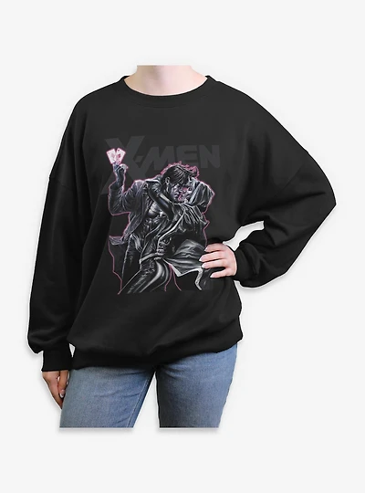 Marvel X-Men '97 Gambit Rogue Kiss Womens Oversized Sweatshirt BoxLunch Exclusive