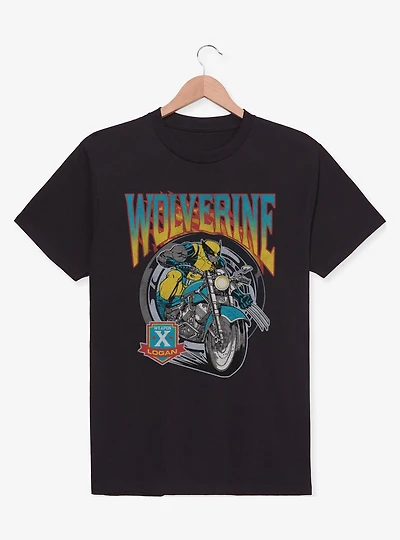 Marvel X-Men '97 Wolverine Motorcycle Flames And Wheels T-Shirt BoxLunch Exclusive