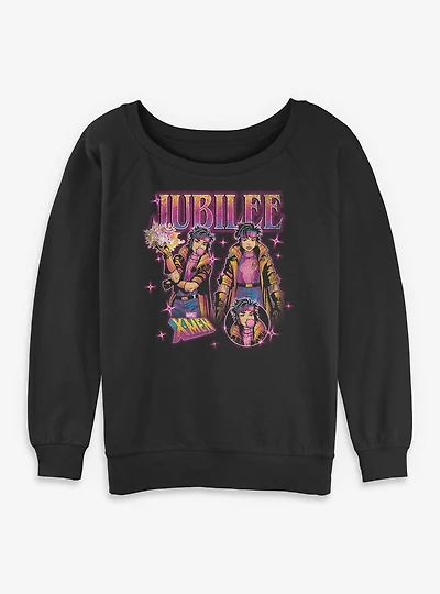 Marvel X-Men '97 Jubilee Collage Womens Slouchy Sweatshirt BoxLunch Exclusive