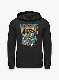 Marvel X-Men '97 Wolverine Motorcycle Flames And Wheels Hoodie BoxLunch Exclusive