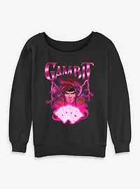 Marvel X-Men '97 Gambit Card Womens Slouchy Sweatshirt BoxLunch Exclusive