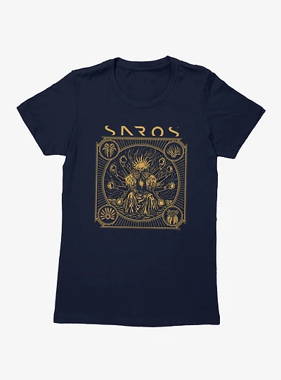 Saros Skull Reaper Tarot Style Womens T-Shirt