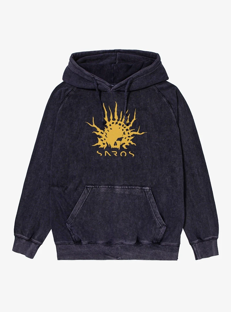 Saros Skull Reaper Crown Mineral Wash Hoodie
