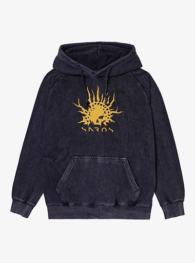 Saros Skull Reaper Crown Mineral Wash Hoodie