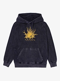Saros Skull Reaper Crown Mineral Wash Hoodie
