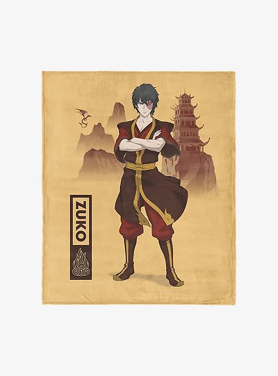 Avatar: The Last Airbender Temple Zuko Silk Touch Throw Blanket