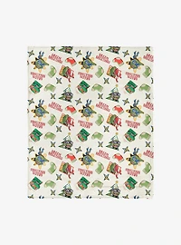 Teenage Mutant Ninja Turtles Green Greetings Silk Touch Throw Blanket