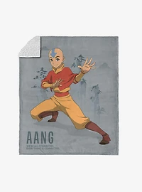 Avatar: The Last Airbender Aang Connected Silk Touch Sherpa Throw Blanket