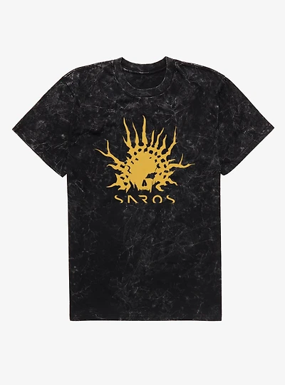 SAROS Skull Reaper Crown Mineral Wash T-Shirt