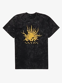 SAROS Skull Reaper Crown Mineral Wash T-Shirt