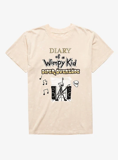 Diary Of A Wimpy Kid Rocking Diper Overload Mineral Wash T-Shirt