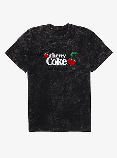 Cherry Coke Triple Logo Mineral Wash T-Shirt