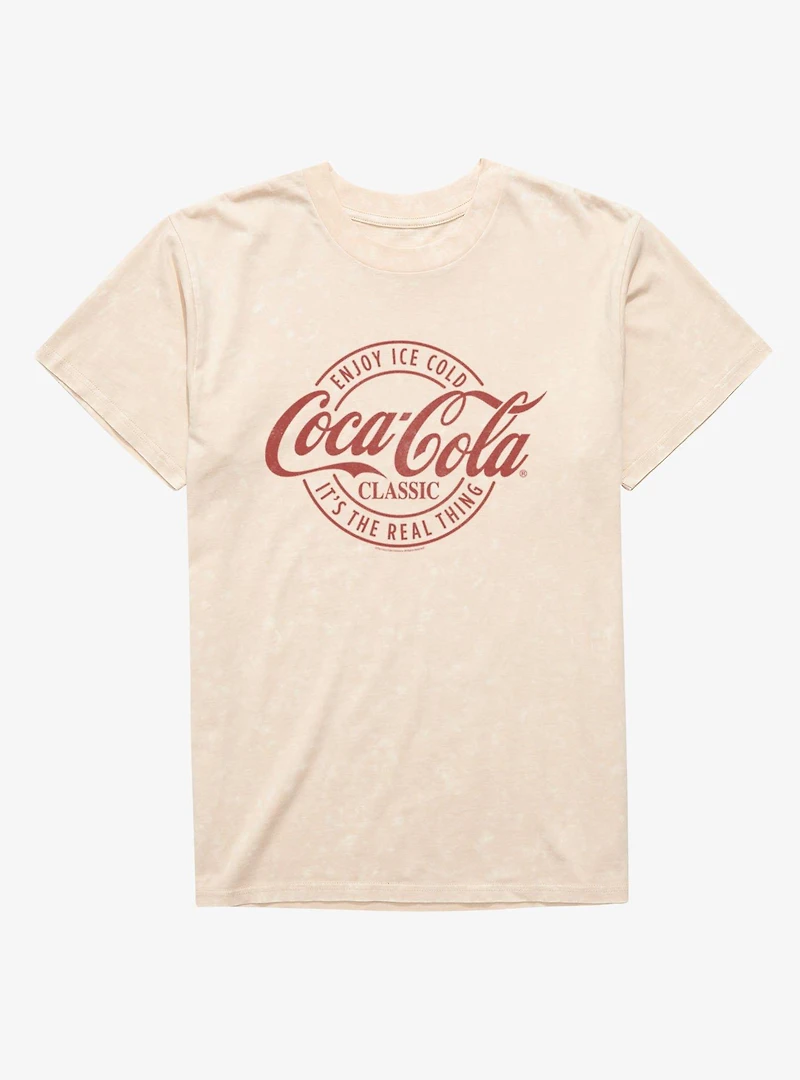 Coca-Cola Classic Enjoy The Real Thing Mineral Wash T-Shirt