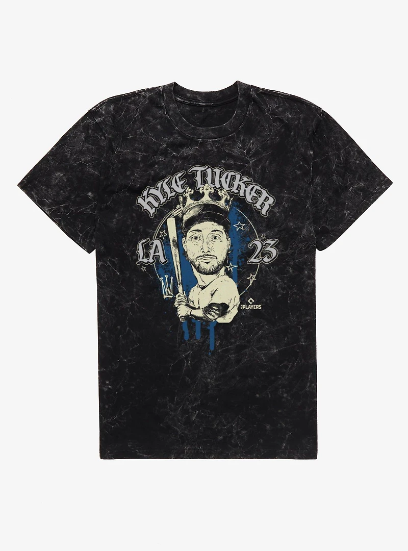 MLB Los Angeles Dodgers Kyle Tucker Caricature LA 23 Mineral Wash T-Shirt Box Lunch Exclusive