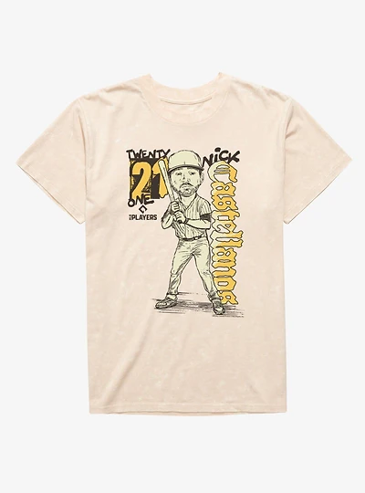 MLB San Diego Padres Nick Castellanos Batter Pose Caricature 21 Mineral Wash T-Shirt Box Lunch Exclusive