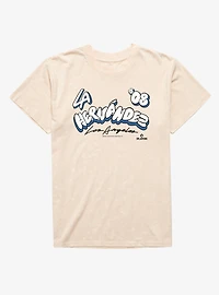 MLB Los Angeles Dodgers Enrique Kike Hernandez Bubble Letters 08 Mineral Wash T-Shirt Box Lunch Exclusive