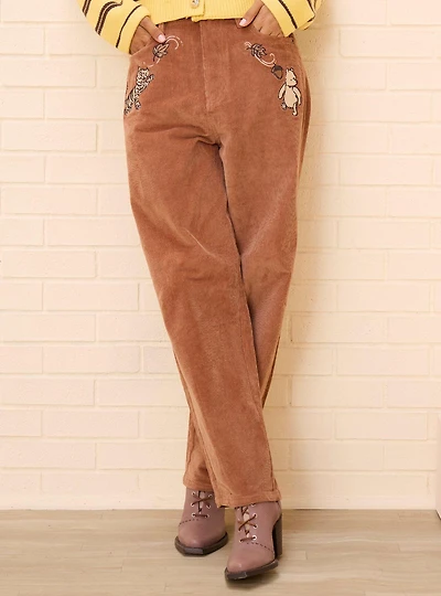 Disney Winnie the Pooh Women's Corduroy Barrel Leg Pants - BoxLunch Exclusive