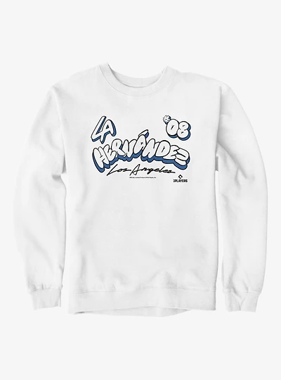 MLB Los Angeles Dodgers Enrique Kike Hernandez Bubble Letters 08 Sweatshirt Box Lunch Exclusive