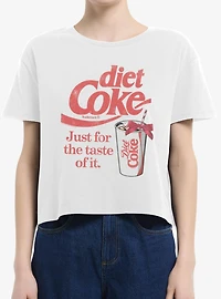 Diet Coke Just The Taste Womens Boxy Crop T-Shirt