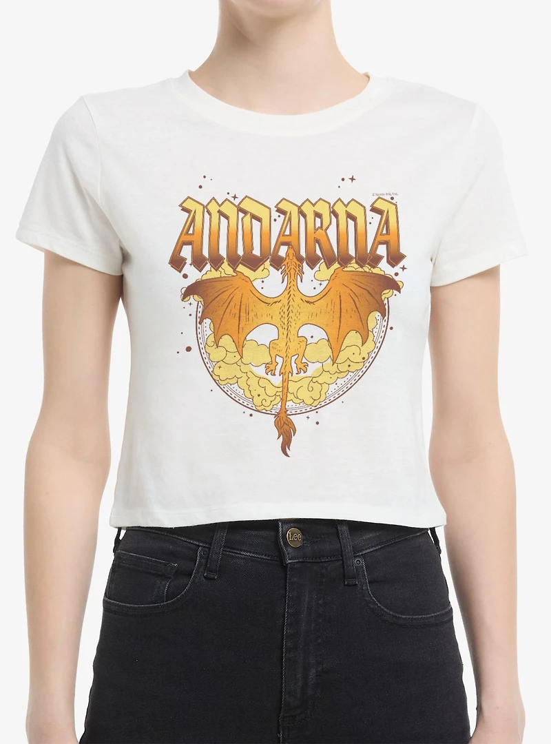 The Empyrean Fourth Andarna Flight Womens Boxy Crop T-Shirt