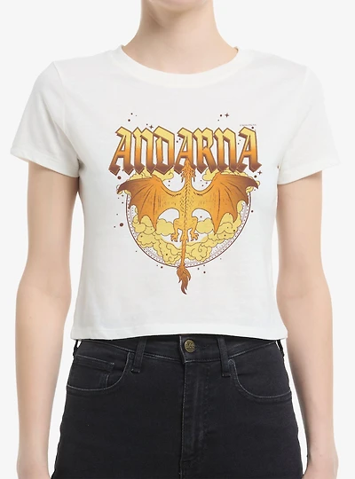 The Empyrean Fourth Andarna Flight Womens Boxy Crop T-Shirt