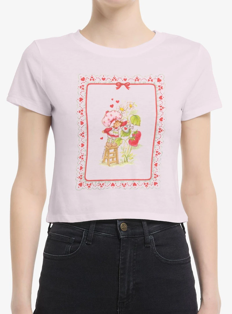 Strawberry Shortcake Watering On The Stool Womens T-Shirt