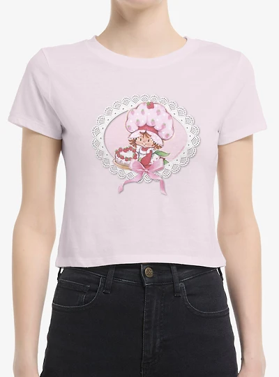 Strawberry Shortcake Doily Oval Womens T-Shirt