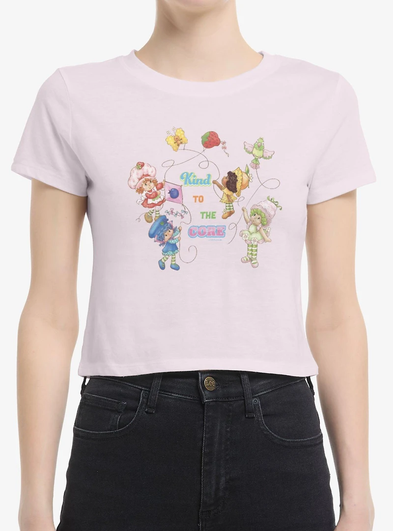 Strawberry Shortcake Kind To Core Kites Womens Boxy Crop T-Shirt