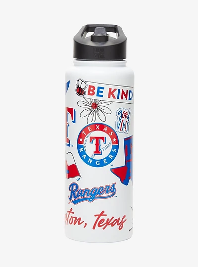 Texas Rangers Stickers Water Bottle