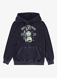 MLB Los Angeles Dodgers Kyle Tucker Caricature LA 23 Vintage Mineral Washed Hoodie Box Lunch Exclusive