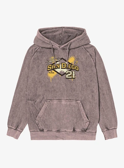 MLB San Diego Padres Nick Castellanos Plate 21 Vintage Mineral Washed Hoodie Box Lunch Exclusive