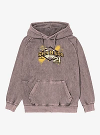 MLB San Diego Padres Nick Castellanos Plate 21 Vintage Mineral Washed Hoodie Box Lunch Exclusive