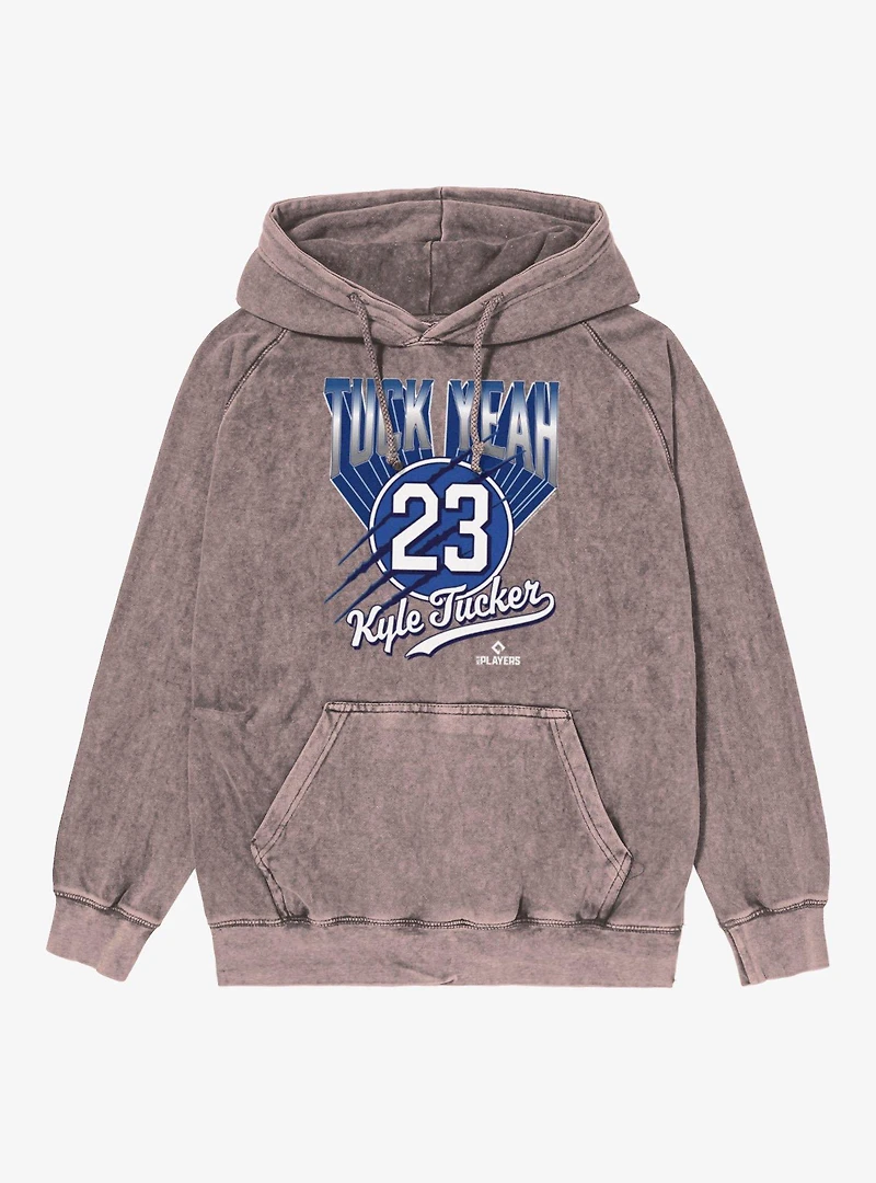 MLB Los Angeles Dodgers Kyle Tucker Tuck Yeah 23 Vintage Mineral Washed Hoodie Box Lunch Exclusive