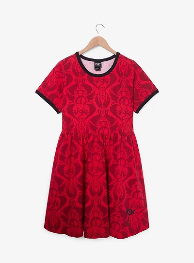 Hazbin Hotel Character Icons Allover Print Plus Skater Dress - BoxLunch Exclusive