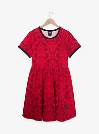 Hazbin Hotel Character Icons Allover Print Plus Skater Dress - BoxLunch Exclusive