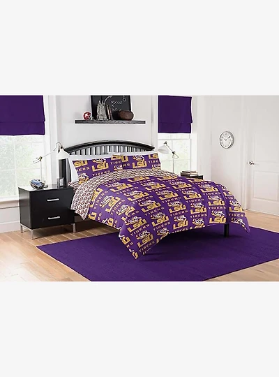 NCAA LSU Tigers Full Rotary Bed In A Bag Set