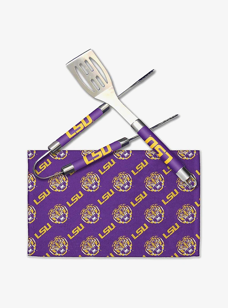 NCAA LSU BBQ Grill Utensil Set