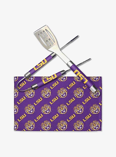 NCAA LSU BBQ Grill Utensil Set