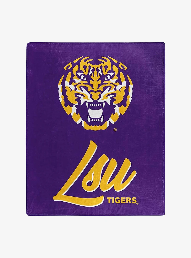 NCAA LSU Signature Raschel Throw Blanket