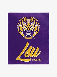 NCAA LSU Signature Raschel Throw Blanket