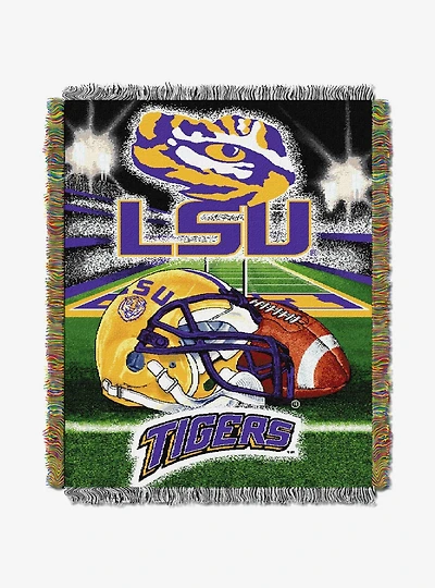 NCAA LSU Homefield Advantage Woven Tapestry Throw Blanket