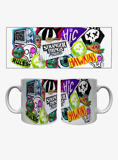 Stranger Things '85 Stickers 20oz Camper Mug
