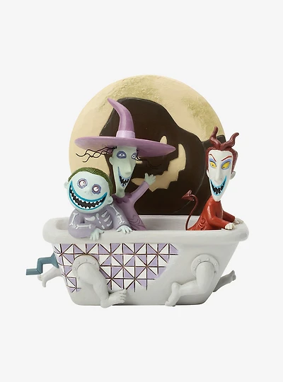 Disney Nightmare Before Christmas Lock Shock and Barrel in Tub Figurine