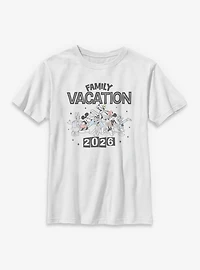 Disney Mickey Mouse & Friends Family Vacation 2026 Stars Youth T-Shirt