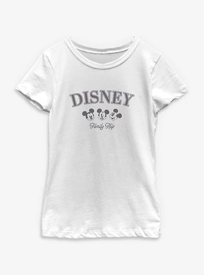 Disney Mickey Mouse Family Trip Heads Youth Girls T-Shirt