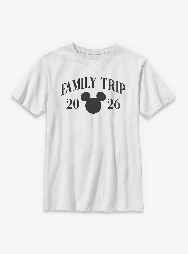 Disney Mickey Mouse Head Family Trip 2026 Youth T-Shirt