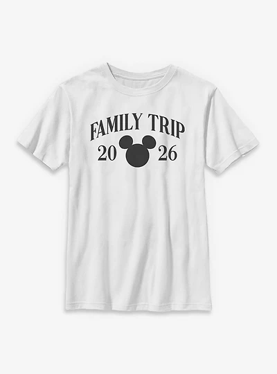 Disney Mickey Mouse Head Family Trip 2026 Youth T-Shirt