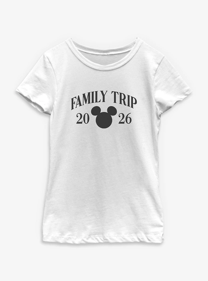 Disney Mickey Mouse Head Family Trip 2026 Youth Girls T-Shirt