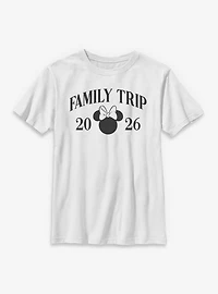 Disney Minnie Mouse Head Family Trip 2026 Youth T-Shirt